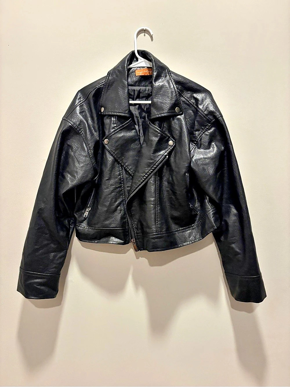 Highway Faux Leather Moto Jacket Size Medium